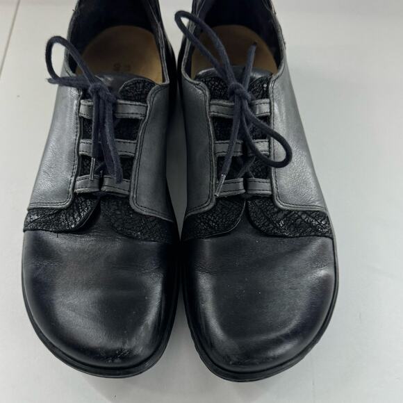 NAOT Riviera Two Tone Gray Black Leather Comfort Shoes Oxford Size 40 9/9.5 - Picture 2 of 9